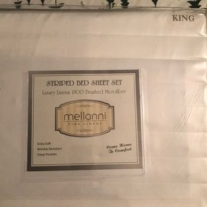 King size white Mellanni sheet set